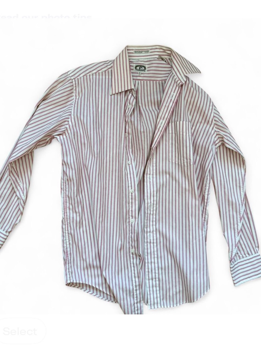 Vintage Bert Pulitzer 90s pink striped button up dress shirt